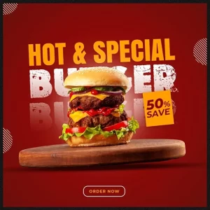 hot and special burger